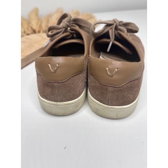 Vionic Jean Tan Suede Sneakers Size 6 Casual Comfort Shoes Elastic Lace Slip On - Picture 6 of 9